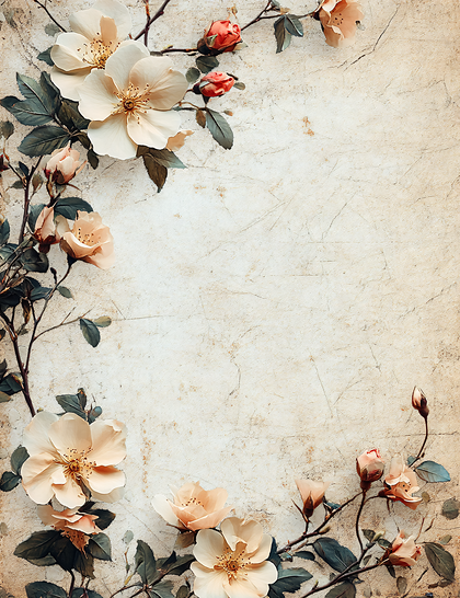 Vintage Floral Border
