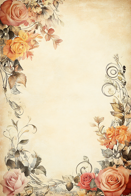 Vintage Floral Border
