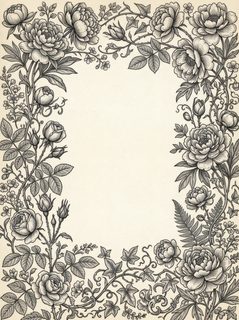vintage rose frame