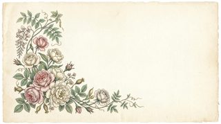 vintage floral border