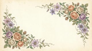 vintage floral frame