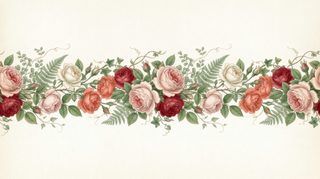 vintage floral border
