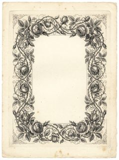 vintage rose frame