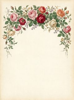 rose garland frame