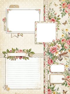 vintage floral scrapbook