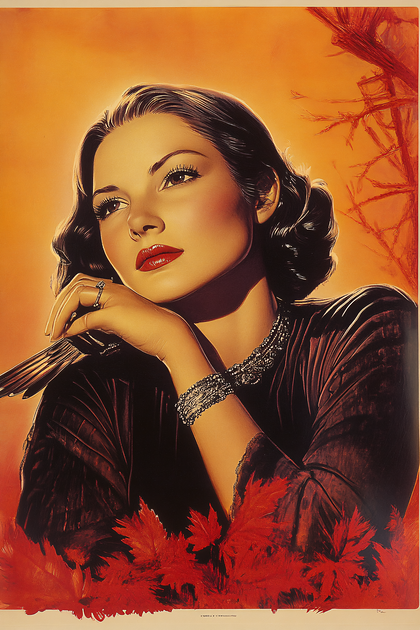 Vintage Glamour Portrait of a Woman