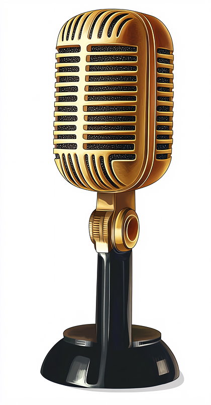 Vintage Gold Microphone