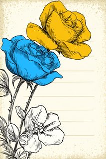 Vintage Roses Sketch
