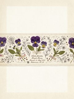 pressed pansy illustration