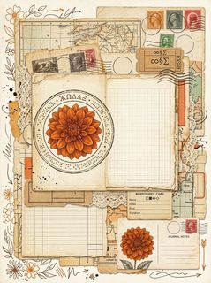 vintage journal collage