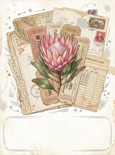 vintage protea collage