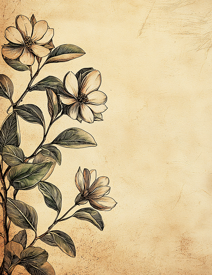 Vintage Magnolia Floral Design