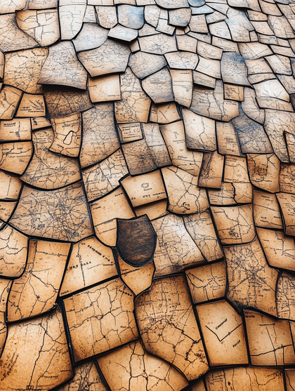 Vintage Map Tile Texture