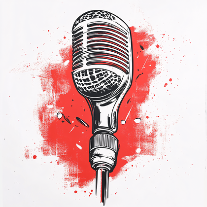 Vintage Microphone Illustration