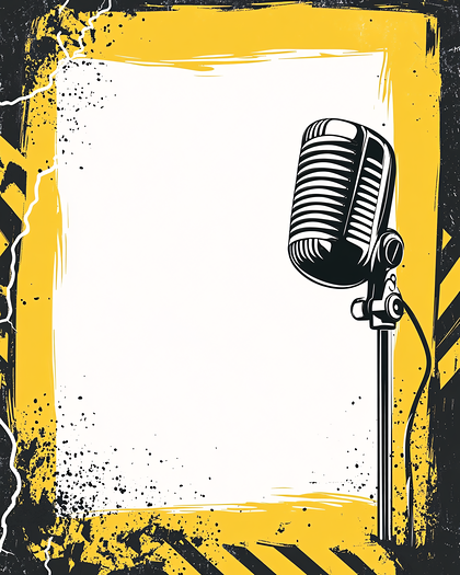 Vintage Microphone Poster