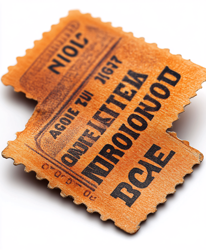 Vintage Orange Tickets