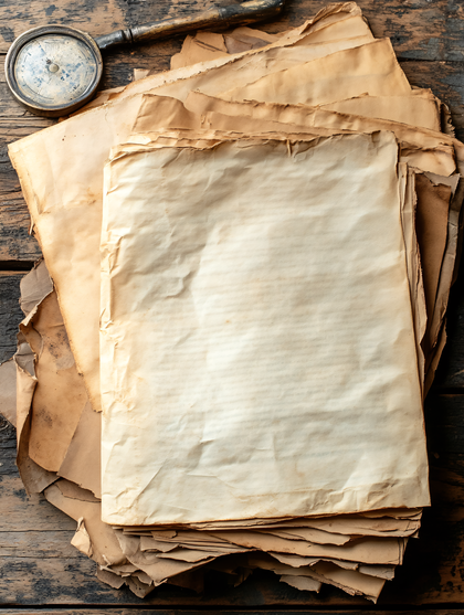 Vintage Papers and Compass