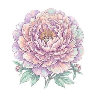 pastel peony flower