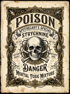vintage poison label