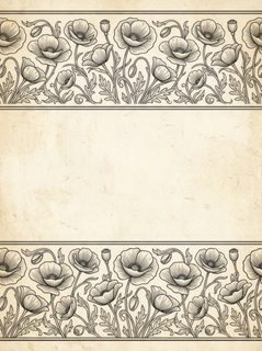 poppy floral border