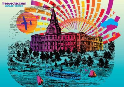 Vintage Postcard Free Vector