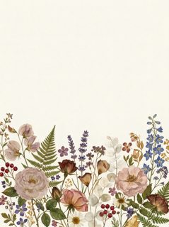 pressed floral border