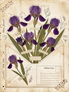 pressed iris letter
