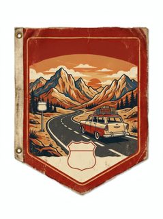 vintage road trip pennant