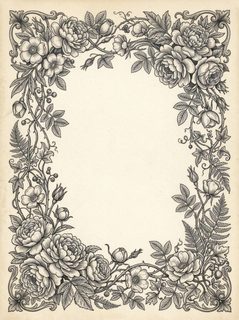 vintage floral frame