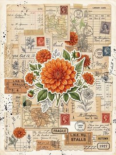 Scrapbook collage dahlia