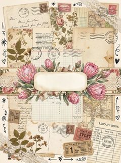 vintage scrapbook collage