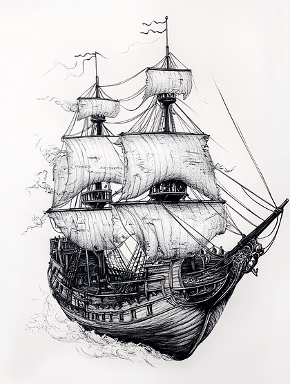 Vintage Ship Illustration