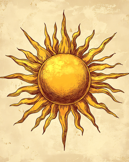 Vintage Sun Illustration