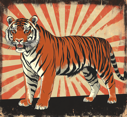 Vintage Tiger Illustration