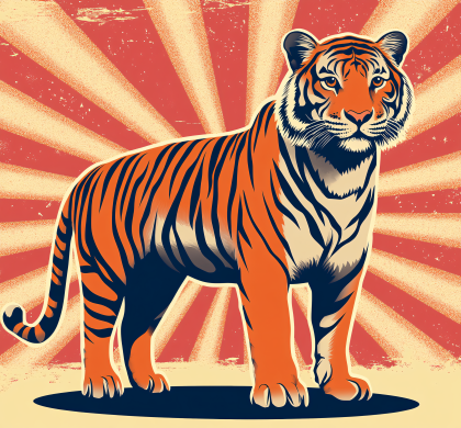 Vintage Tiger Illustration