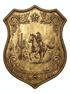 western cowboy badge