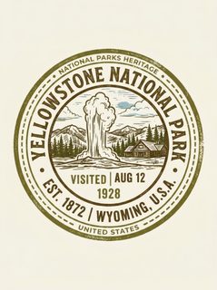 yellowstone national park stamp