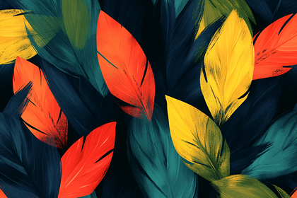 Vivid Autumnal Leaves Pattern