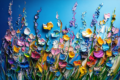 Vivid Floral Impasto
