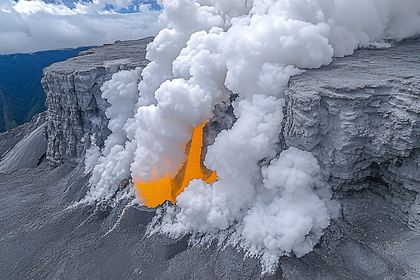 Volcanic Eruption in Progress