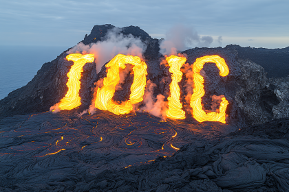 Volcanic Typography Display