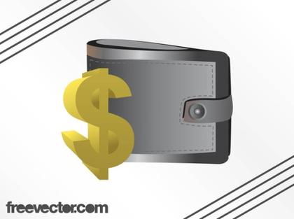 Wallet and Dollar Sign Free Vector