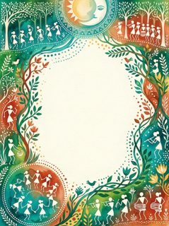 warli tribal frame