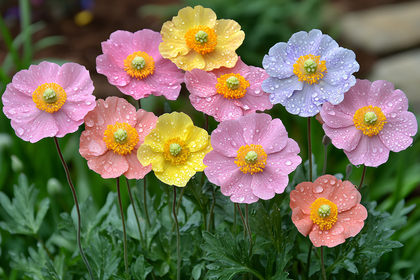 Water Droplet Poppies