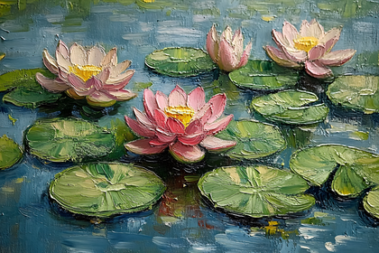 Water Lilies in Bloom