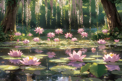 Water Lilies Pond Serenity