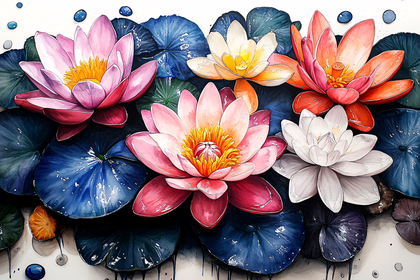 Water Lilies Watercolor
