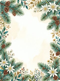 alpine floral frame