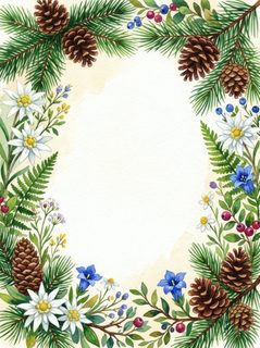 alpine floral wreath