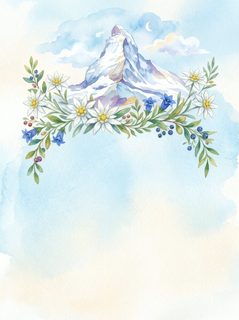 alpine floral frame